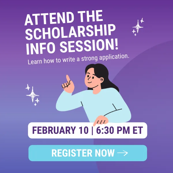 Scholarship info session overlay